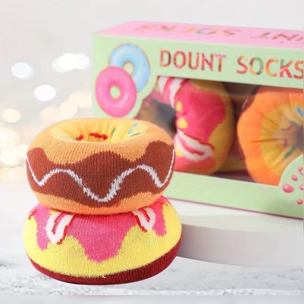 Fun and Whimsical Donut Socks Gift Set - 2 Pairs